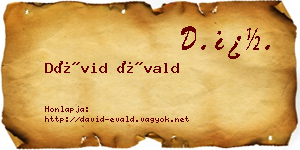 Dávid Évald névjegykártya